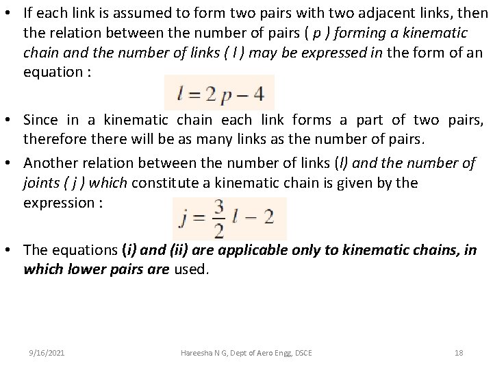  • If each link is assumed to form two pairs with two adjacent