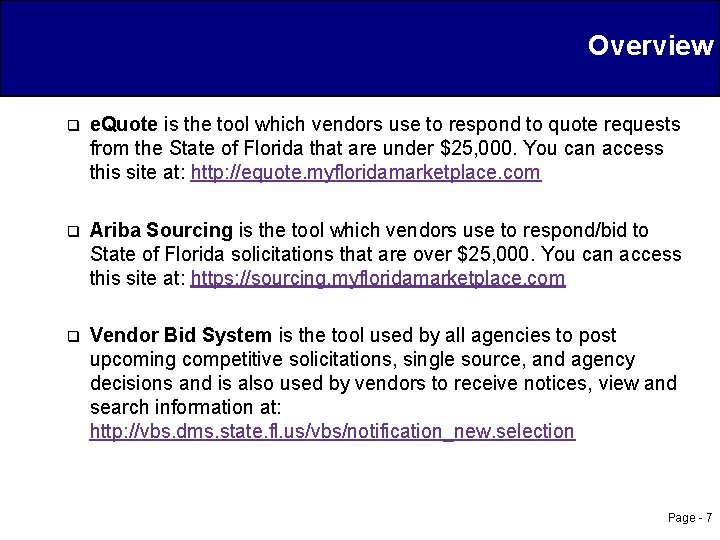 Overview q e. Quote is the tool which vendors use to respond to quote