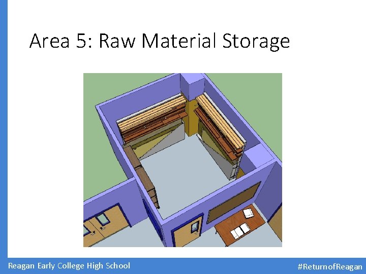 Area 5: Raw Material Storage Reagan Early College High School #Returnof. Reagan 