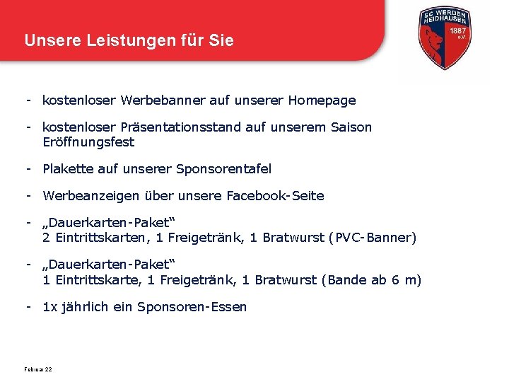 Unsere Leistungen für Sie - kostenloser Werbebanner auf unserer Homepage - kostenloser Präsentationsstand auf