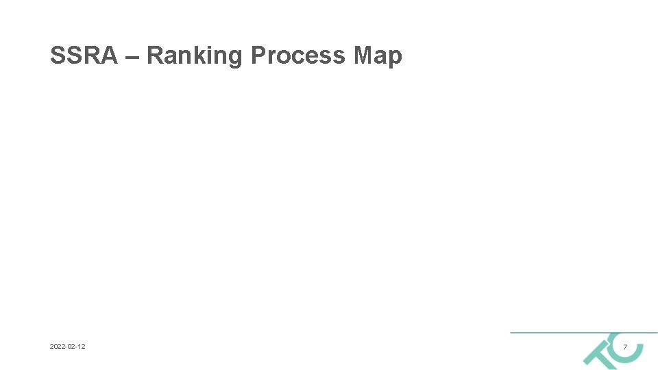 SSRA – Ranking Process Map 2022 -02 -12 7 SSRA – Ranking Process Map 2022 -02 -12 7
