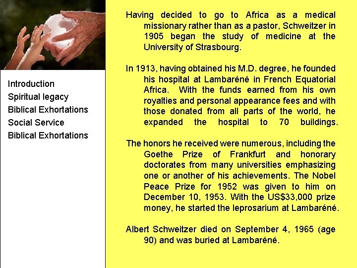 Having decided to go to Africa as a medical missionary rather than as a Having decided to go to Africa as a medical missionary rather than as a