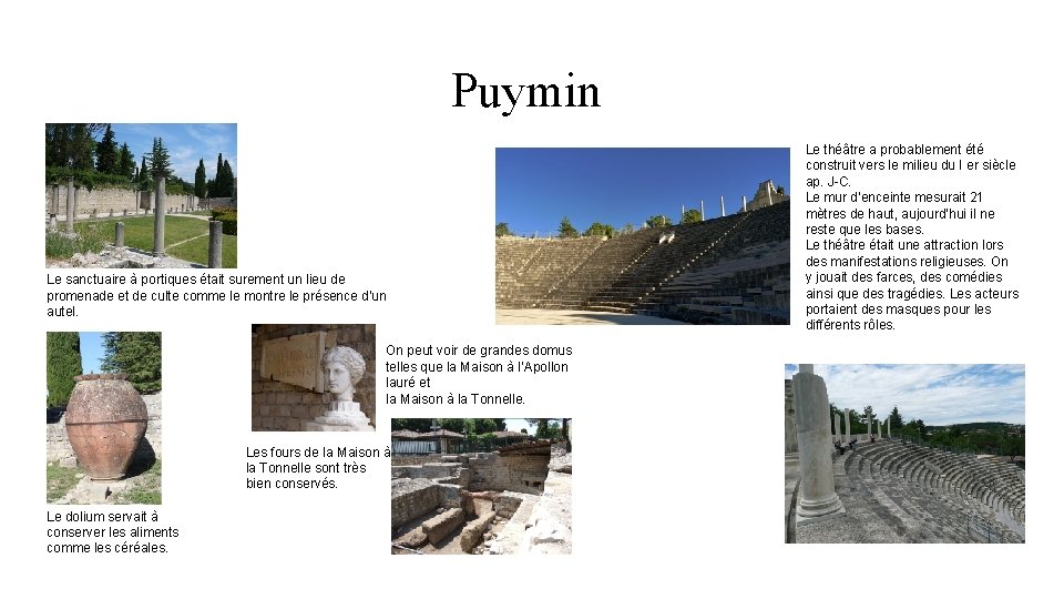 Puymin Le sanctuaire à portiques était surement un lieu de promenade et de culte