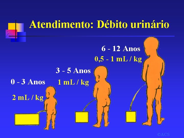 Atendimento: Débito urinário 6 - 12 Anos 0, 5 - 1 m. L /