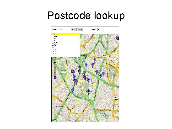 Postcode lookup 