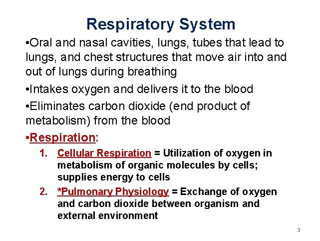 Respiratory System • Oral and nasal cavities, lungs, tubes that lead to lungs, and Respiratory System • Oral and nasal cavities, lungs, tubes that lead to lungs, and