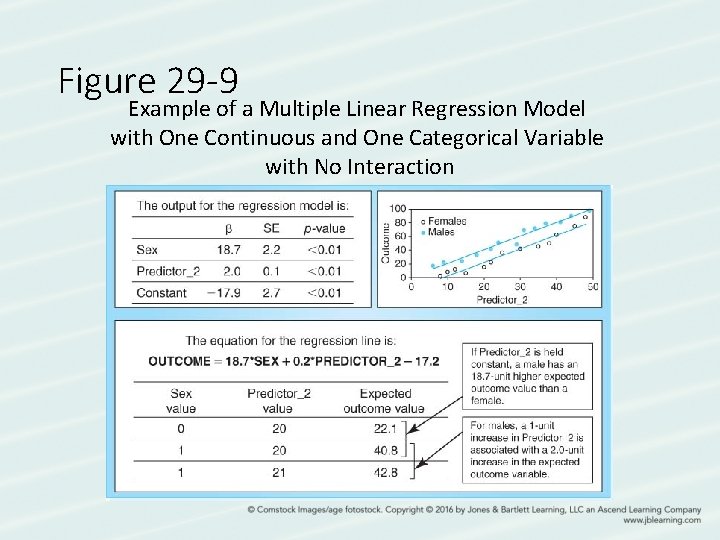 Figure 29 -9 Example of a Multiple Linear Regression Model with One Continuous and