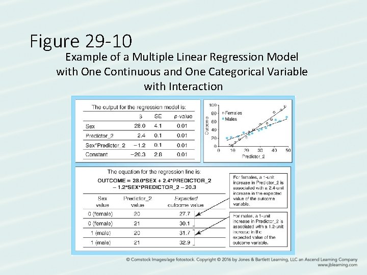 Figure 29 -10 Example of a Multiple Linear Regression Model with One Continuous and