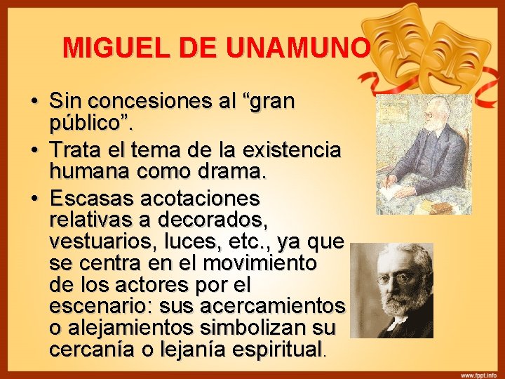 MIGUEL DE UNAMUNO • Sin concesiones al “gran público”. • Trata el tema de