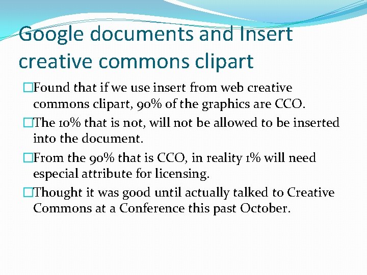 Google documents and Insert creative commons clipart �Found that if we use insert from