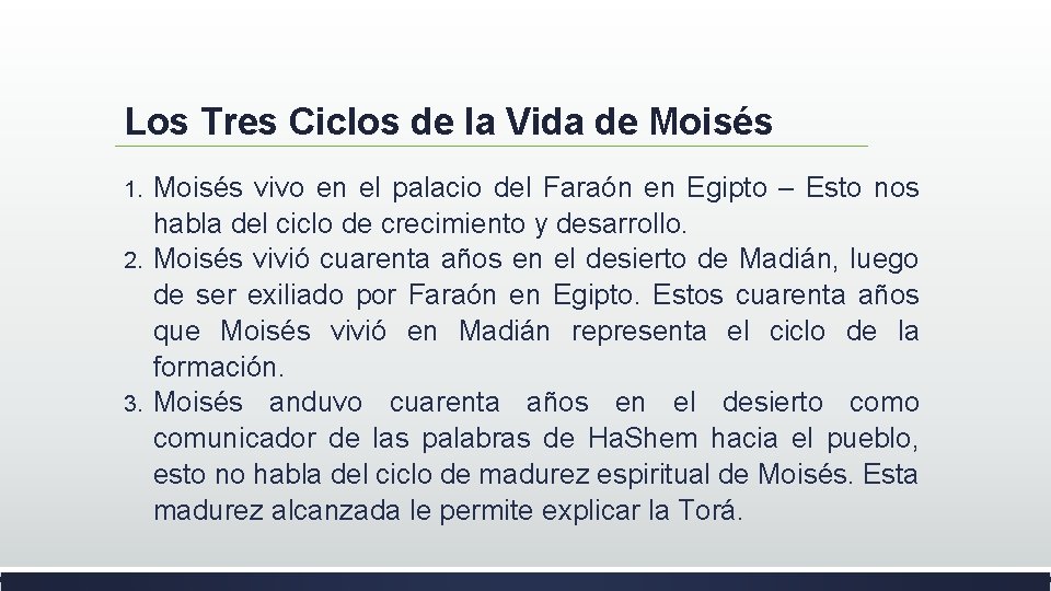 Los Tres Ciclos de la Vida de Moisés vivo en el palacio del Faraón