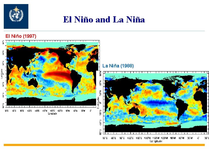 El Niño and La Niña El Niño (1997) La Niña (1988) 