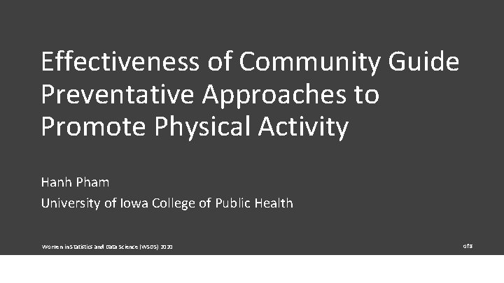 Effectiveness of Community Guide Preventative Approaches to Promote