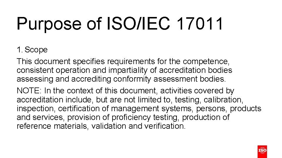 ISOIEC 17011 2017 Conformity Assessment Requirements for accreditation