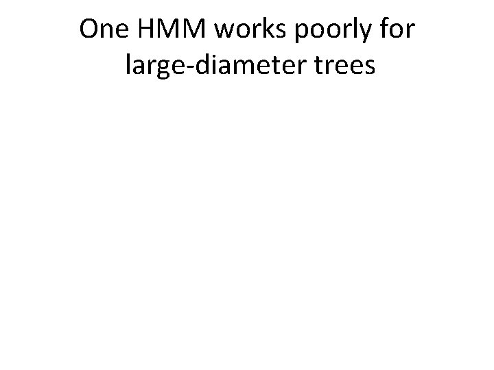 One HMM works poorly for large-diameter trees 