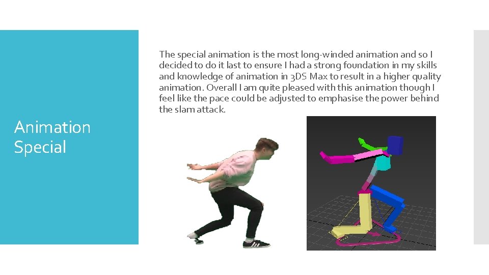 The special animation is the most long-winded animation and so I decided to do