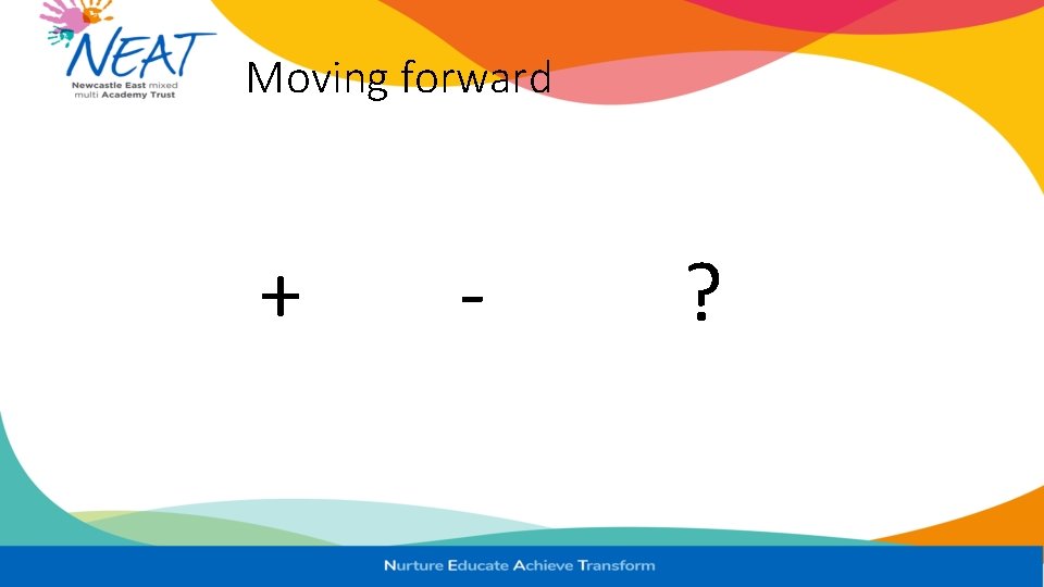 Moving forward + - ? 