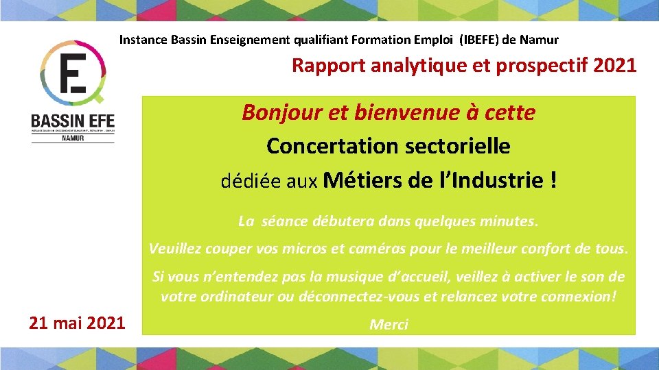 Instance Bassin Enseignement qualifiant Formation Emploi (IBEFE) de Namur Rapport analytique et prospectif 2021