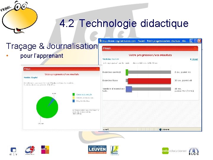 4. 2 Technologie didactique Traçage & Journalisation • pour l’apprenant 