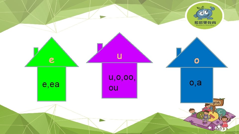 e e, ea u u, o, ou o o, a 