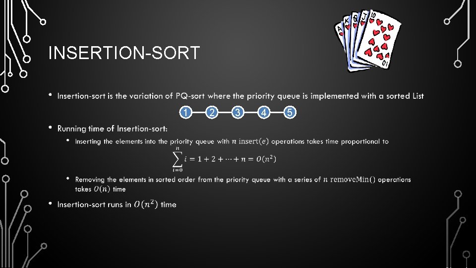 INSERTION-SORT • 1 2 3 4 5 