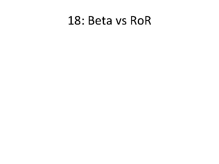 18: Beta vs Ro. R 