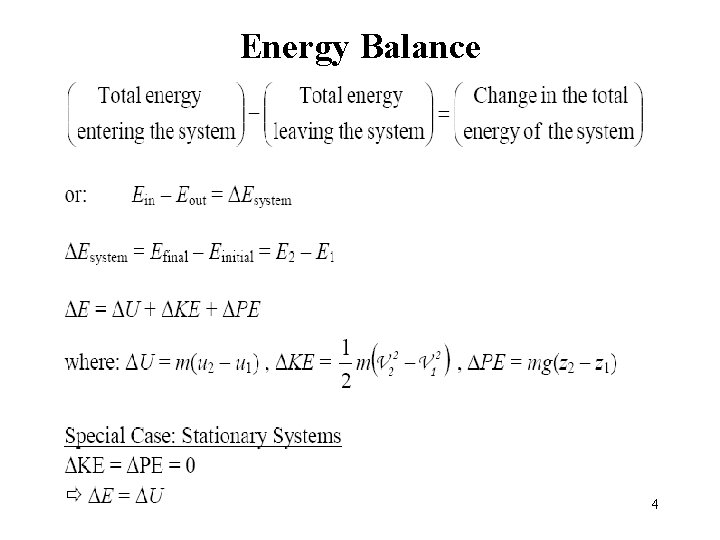 Energy Balance 4 