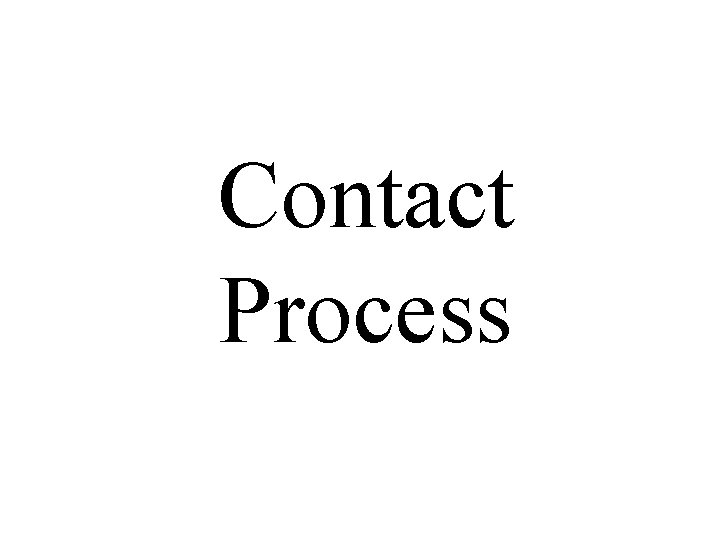 Contact Process 