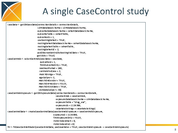 A single Case. Control study case. Data <- get. Db. Case. Data(connection. Details =