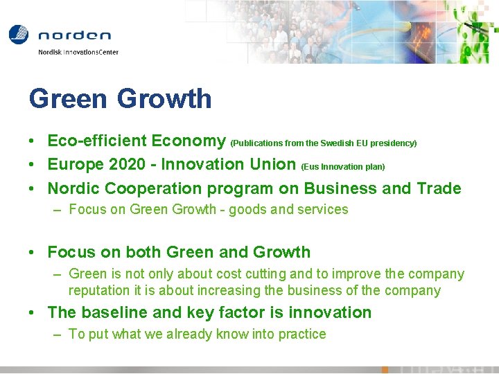 Green Growth • Eco-efficient Economy (Publications from the Swedish EU presidency) • Europe 2020