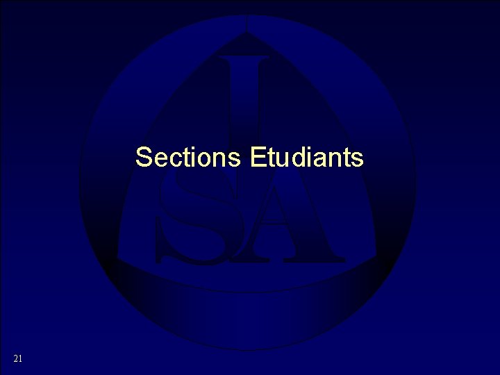 Sections Etudiants 21 