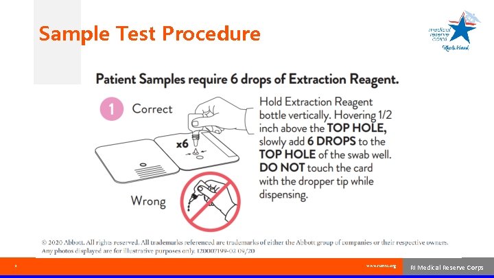 Sample Test Procedure 8 www. rimrc. org RI Medical Reserve Corps 