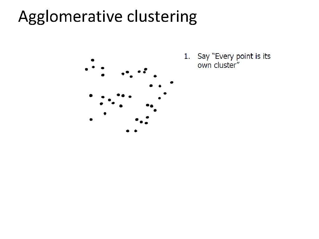 Agglomerative clustering 