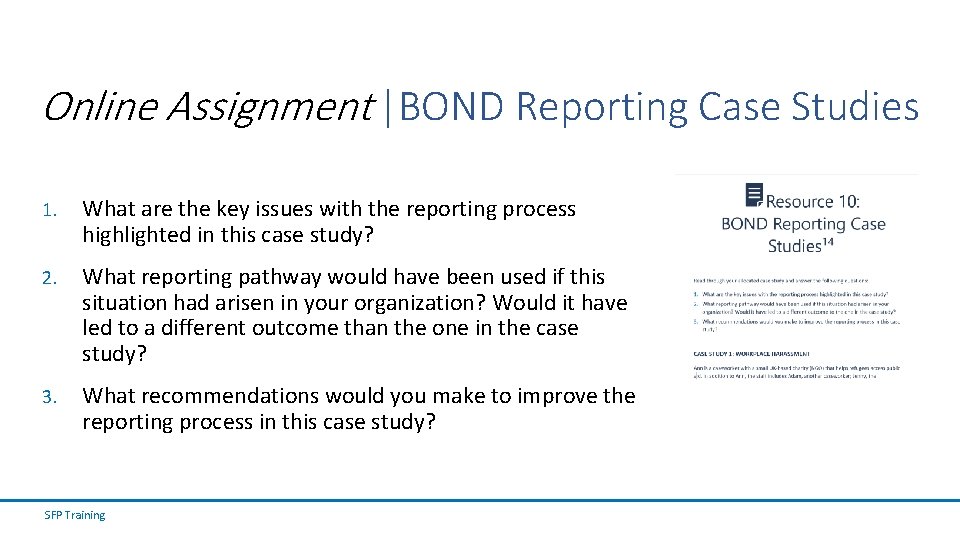 Online Assignment |BOND Reporting Case Studies 1. What are the key issues with the Online Assignment |BOND Reporting Case Studies 1. What are the key issues with the