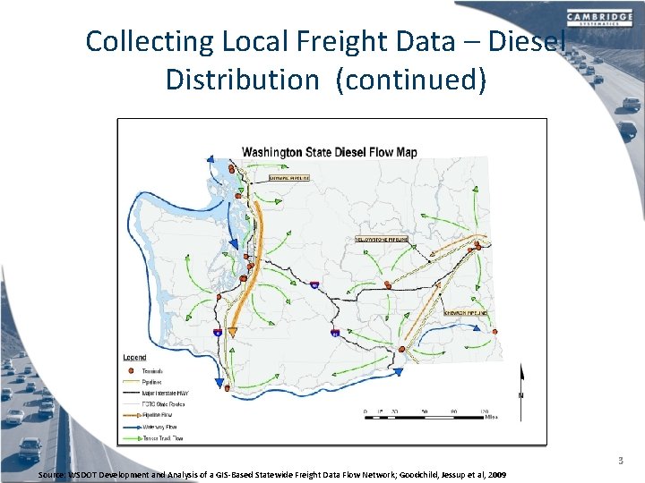 Collecting Local Freight Data – Diesel Distribution (continued) 3 Source: WSDOT Development and Analysis