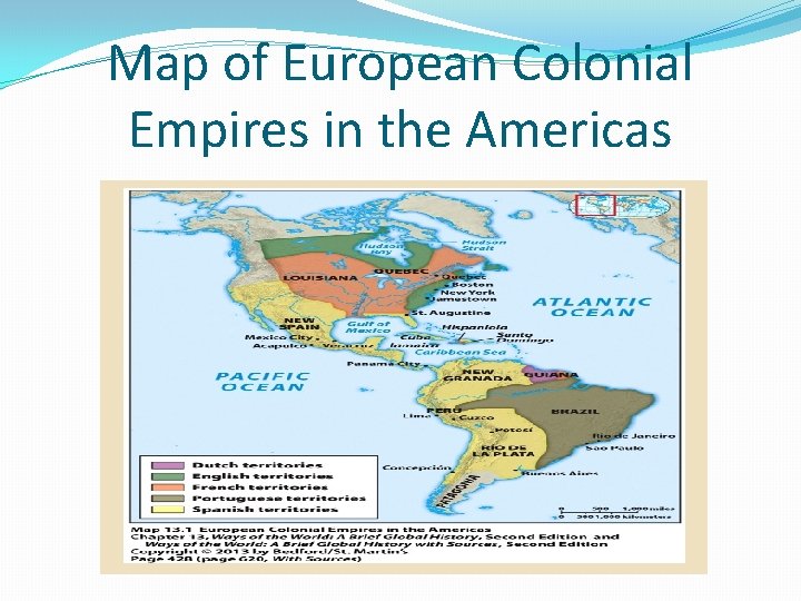 Map of European Colonial Empires in the Americas 