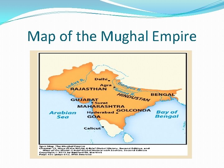Map of the Mughal Empire 