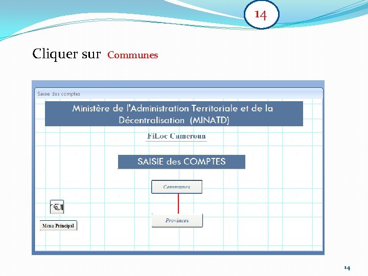 14 Cliquer sur Communes 14 