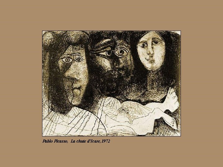 Pablo Picasso, La chute d'Icare, 1972 Pablo Picasso, La chute d'Icare, 1972