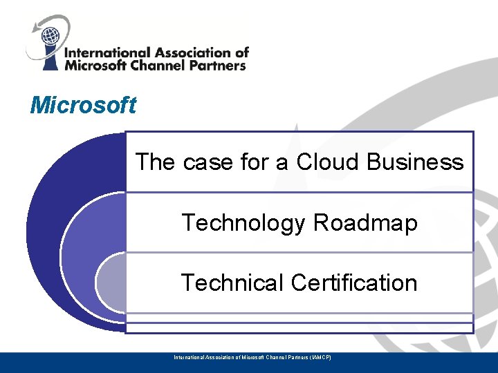 Microsoft The case for a Cloud Business Technology Roadmap Technical Certification International Association of