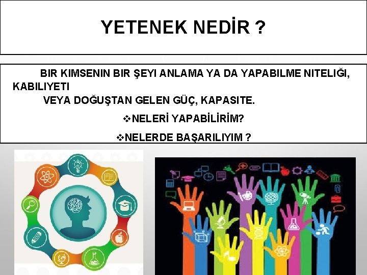 YETENEK NEDİR ? BIR KIMSENIN BIR ŞEYI ANLAMA YA DA YAPABILME NITELIĞI, KABILIYETI VEYA