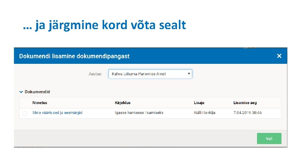 … ja järgmine kord võta sealt 