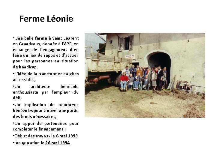 Ferme Léonie • Une belle ferme à Saint Laurent en Grandvaux, donnée à l’APF,
