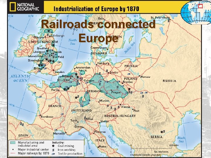 Railroads connected Europe 