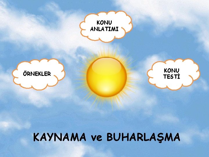 KONU ANLATIMI ÖRNEKLER KONU TESTİ KAYNAMA ve BUHARLAŞMA 