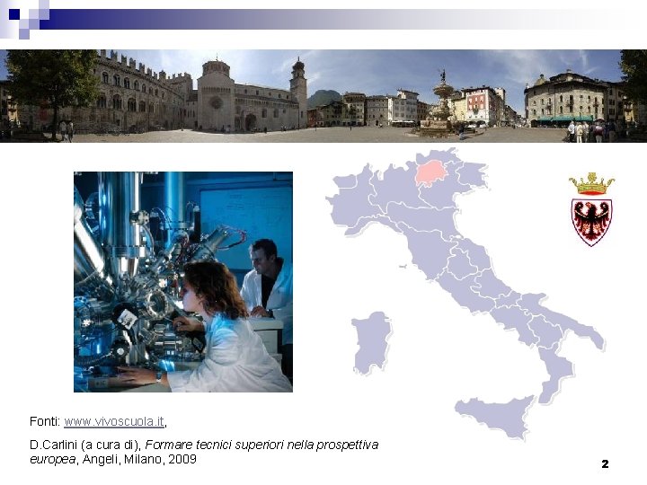 Fonti: www. vivoscuola. it, D. Carlini (a cura di), Formare tecnici superiori nella prospettiva