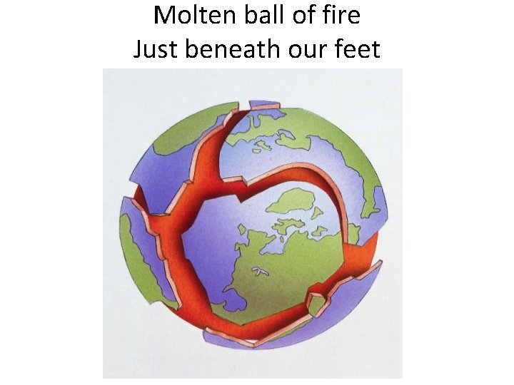 Molten ball of fire Just beneath our feet 