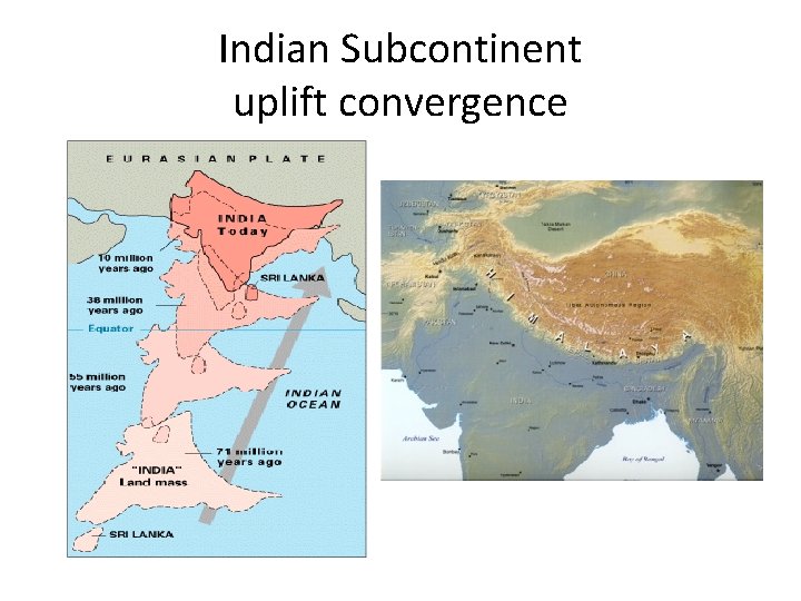 Indian Subcontinent uplift convergence 