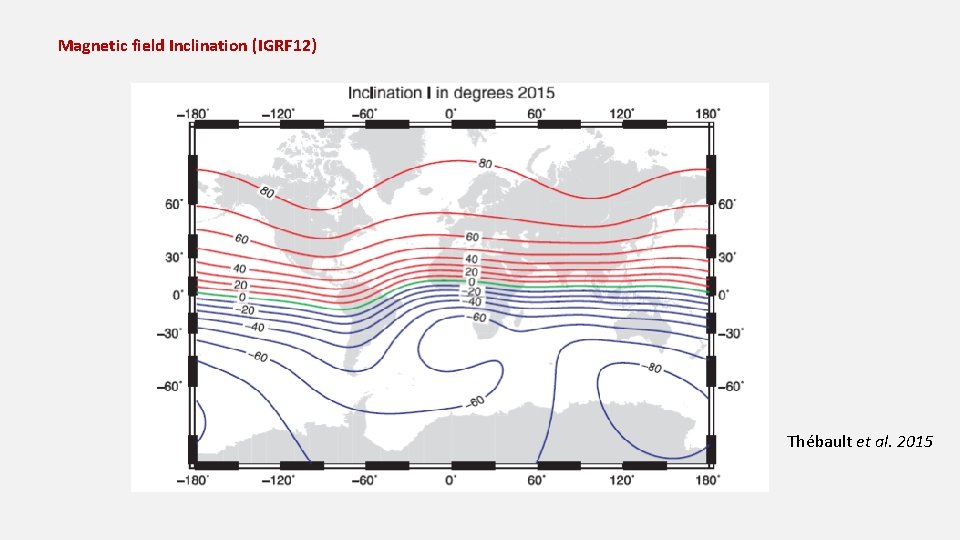 Magnetic field Inclination (IGRF 12) Thébault et al. 2015 