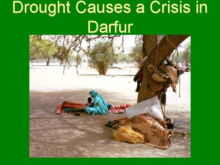 Drought Causes a Crisis in Darfur 